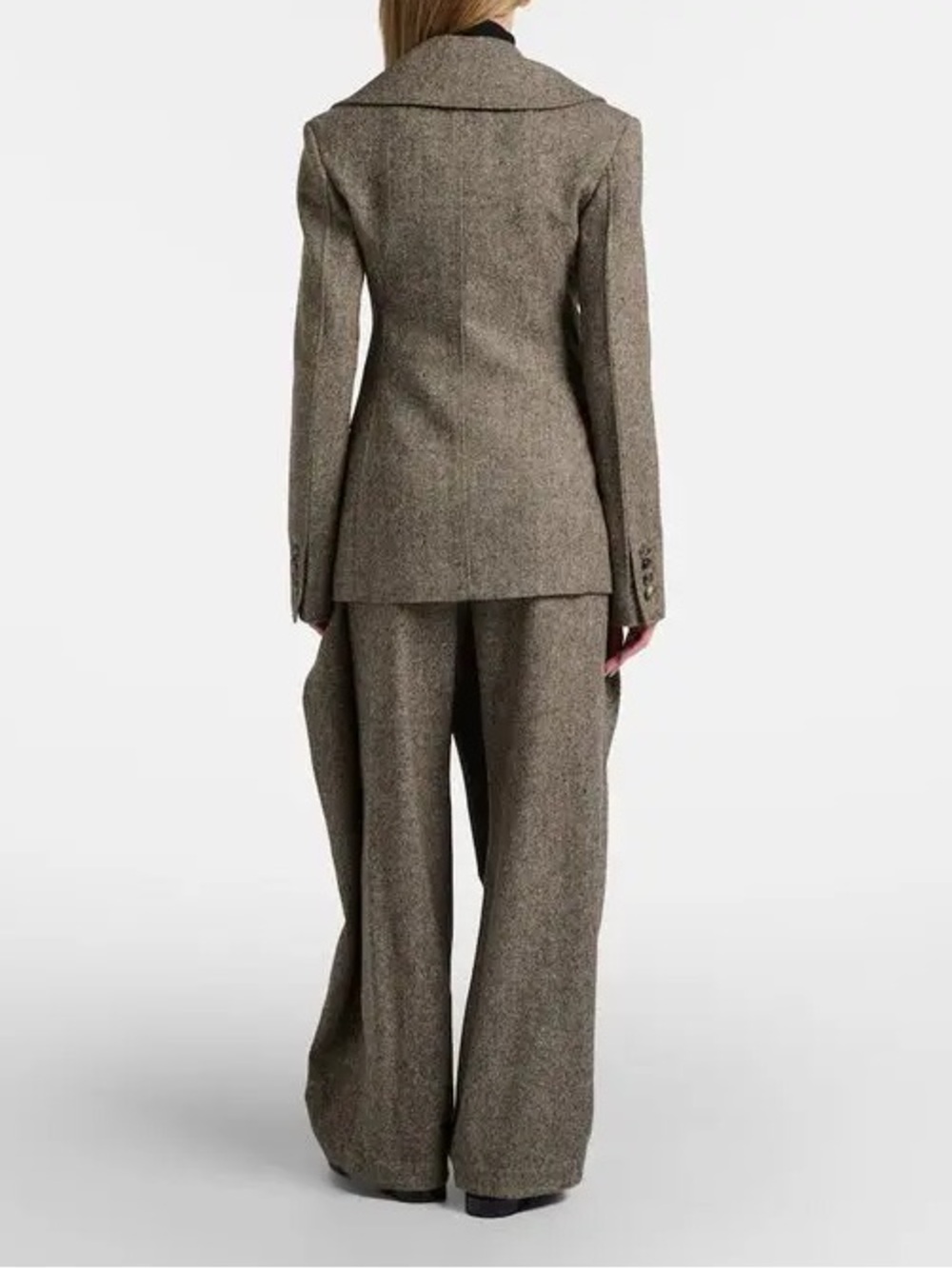LIKE NEW JW Anderson Women’s Asymmetric Structured Wool Wide Leg Trouser Pants - Picture 3 of 11